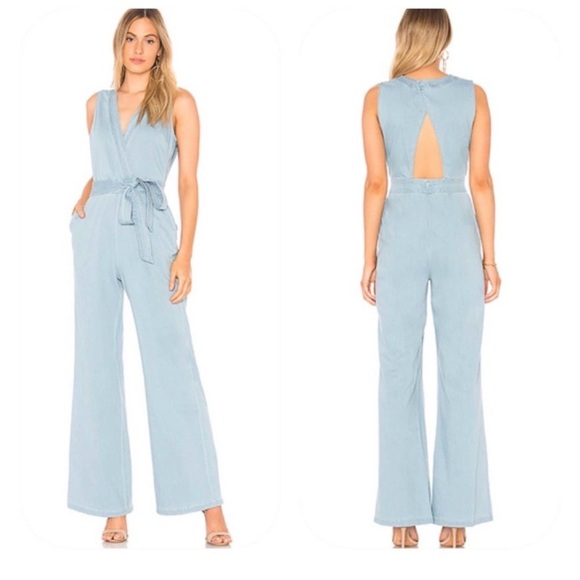 Jack by BB Dakota Pants - Jack By BB Dakota Suko Blue Jumpsuit Chambray